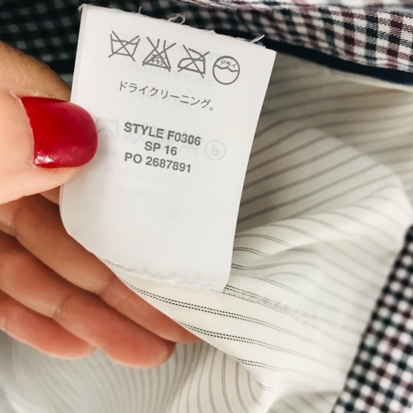 J Crew Women's Rhodes Blazer in Micro Gingham Red Navy Size 2 - Picture 6 of 10